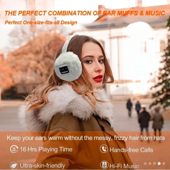 Bluetooth Ear Muffs w/Dust Bag, NWOT - Picture 5 of 6